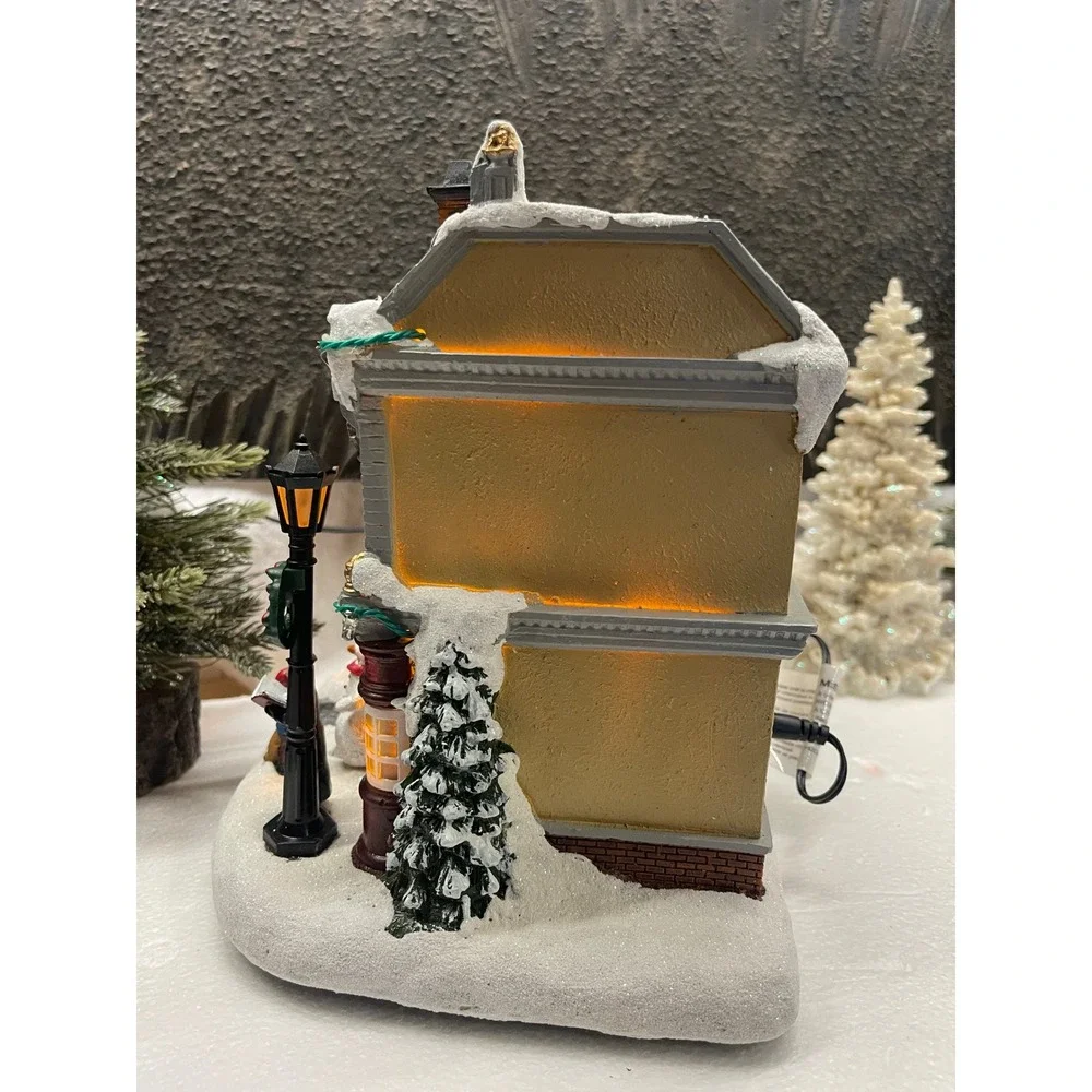Carole Towne BOWEN STATION LIBRARY Musical LED Christmas Village Flashing lights